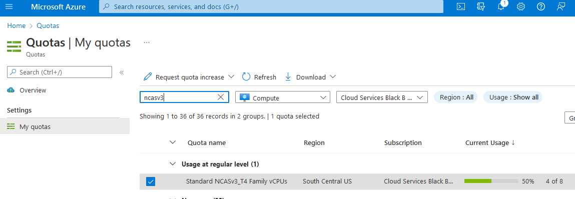 GPU Quota Request on Azure