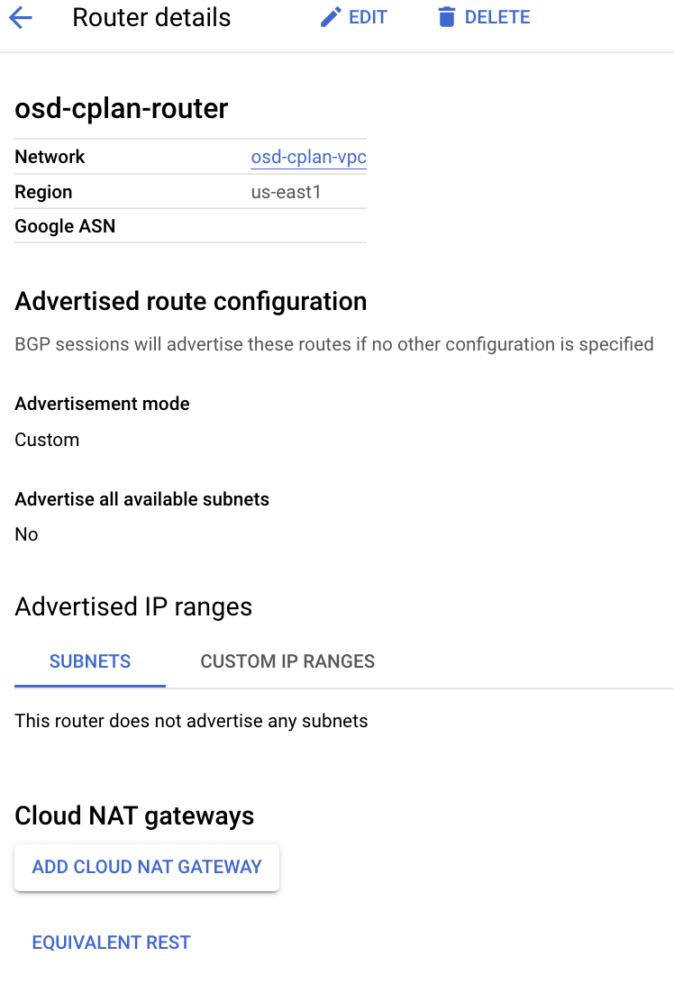 GCP Routers